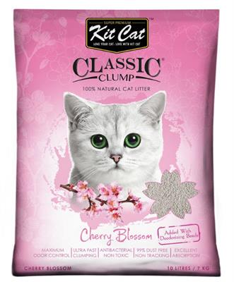 Kit Cat ทรายแมวสูตรพรีเมี่ยม กลิ่นซากุระ  (10 ลิตร)
