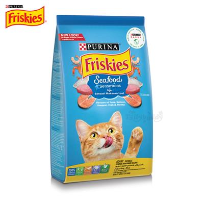 ฟริสกี้ส์ อาหารชนิดเม็ดสำหรับแมวโตทุกสายพันธุ์ สูตรซีฟู้ด เซนเซชั่น ปลาทะเล 1.1kg
