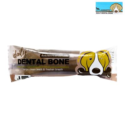 Daily Dental Bone Liver กระดูกขัดฟันสุนัข รสตับ ขนาดจัมโบ้  ยับยั้งคราบแบคทีเรียและหินปูน (175g.)