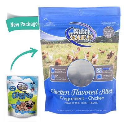 Nutri Source Chicken Bites Grain Free Dog Tasty Treats (170g)