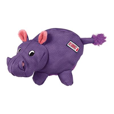 KONG Phatz Hippo - ตุ๊กตาฮิบโปสีม่วง เป็นของเล่นสำหรับสุนัข มีเสียงร้องเวลากัด