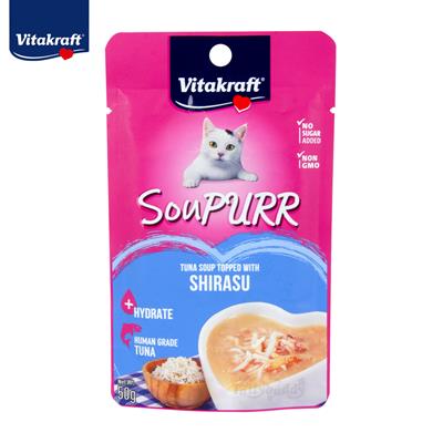 Vitakraft SouPURR Tuna soup topped with SHIRASU น้ำซุปสำหรับแมว ซุปปลาทูน่าหน้าปลาชิราสึ (50g)