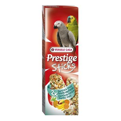 (EXP:30/08/2024) Prestige Stick Parrots Fruit เพรสทีจสติ๊ก ขนมสำหรับนกแก้ว สูตรผลไม้หายาก (140g), Versele Laga